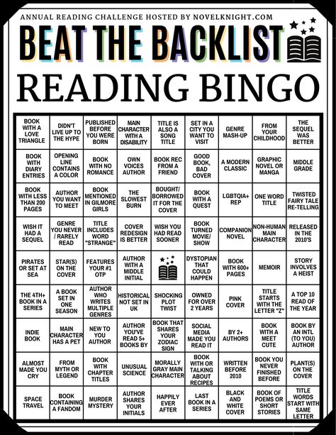 Welcome to the 2020 edition of the Beat the Backlist reading challenge! A new year, a new TBR pile, and a new set of readers tackling their backlist! This reading … Beat The Backlist 2023, New Year Book Challenge, Yearly Book Challenge, Book Bingo Challenge 2023, The Last Lecture Book, Books I Read This Month, Bujo Tbr Page, Book Bingo Challenge 2024, Buzzword Reading Challenge