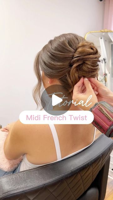 Twist Wedding Hair, French Twist Wedding Hair, French Twist Wedding, Wedding Hair Tutorials, Bridal Updo Tutorial, Thick Hair Updo, Wedding Hair Tutorial, Lesson Of The Day, Brunette Updo