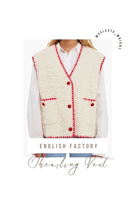 Premium Faux Shearling Vest English Factory Limited-Time Sale $90.00 (40% off) Previous Price $150.00 Vests are having a moment right now 🧸 Fit: True to size #LTKfindsunder100 #LTKSeasonal #LTKGiftGuide Faux Shearling Vest, English Factory, Shearling Vest, Get Dressed, Limited Time, Right Now, In This Moment