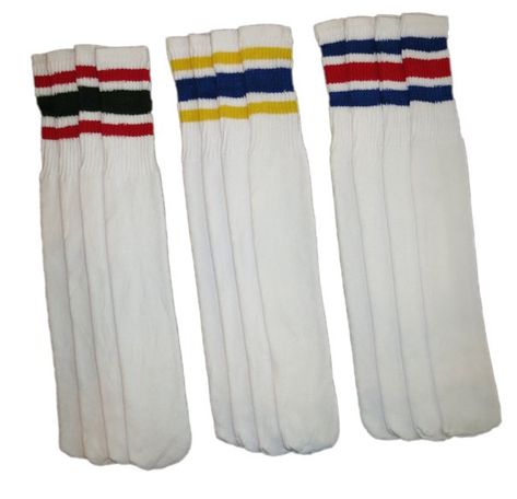 13 Things Only ’70s Kids Wore Tube Socks Outfit, 80s Socks, 70s Outfits Ideas, Striped Tube Socks, 70s Outfits, Sock Outfits, 70’s Fashion, Striped Socks, Bell Bottom Pants