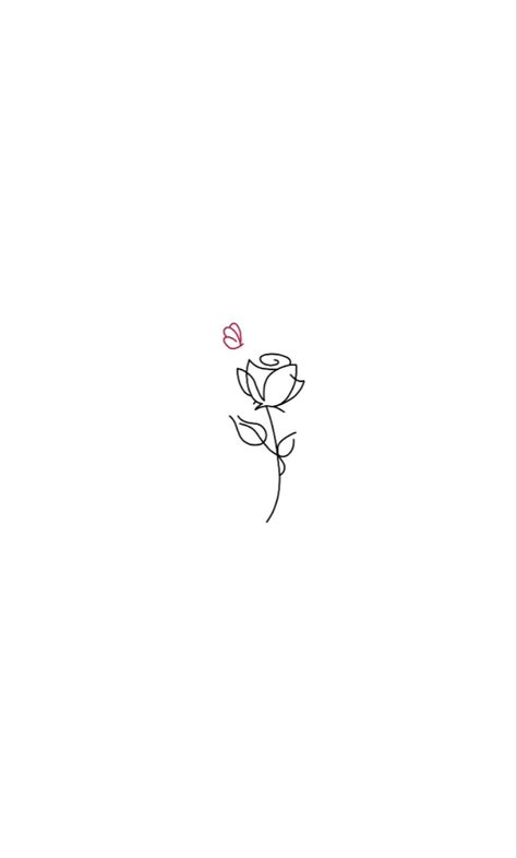 Tiny Tattoos Flower Simple, Small Tattoo Inspo Simple, Simple Tattoos Feminine, Rose Tattoo Red And Black, Tiny Tattoos Rose, Free Tattoo Designs Words, Rose Tattoo Geometric, Small Tattoo Ideas Love, Small Rose Tattoo For Women