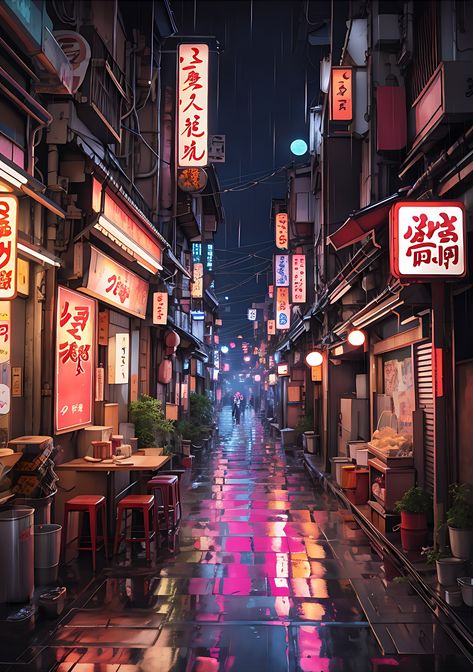 Light up your style with my 'Tokyo Nights' design! This idea takes you straight to the neon-lit streets of Japan with vibrant signs and a cool, urban vibe. Check my shop! 🫰 #neonstreet #japanvibe #rainynight #tokyonights #oldneons #artistic #aesthetic #anime #animestyle #popular #art #shop #sticker #tshirtdesign #cool Streets Of Japan Aesthetic, Tokyo Neon Lights, Japanese Streets Night, Urban Japan Aesthetic, Tokyo Street Painting, Old Tokyo Aesthetic, Tokyo Night Market, Tokyo Art Aesthetic, Tokyo Neon Signs