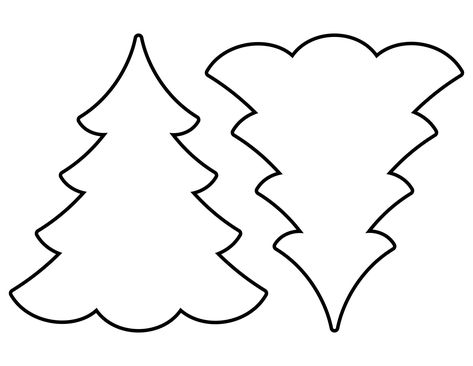 Felt Christmas Tree Printable Template Clip Art Christmas Tree Free Printable, Felt Christmas Tree Patterns, Free Tree Templates, Stencil Christmas Tree, Gumdrop Pattern Printable, Christmas Tree Stencils Printables Free, Winter Tree Template, Felt Christmas Tree Template, Scroll Saw Patterns Free Templates Christmas Trees