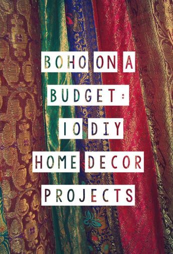 Quirky Bohemian Mama - A Bohemian Mom Blog: Boho on a Budget: 10 DIY Home Decor Projects {DIY ... Boho On A Budget, Home Decor Projects Diy, Hippie Crafts, Diy Home Decor For Apartments, Koti Diy, Bohemian Diy, Bohemian Mama, Hippie Room Decor, Hippy Room