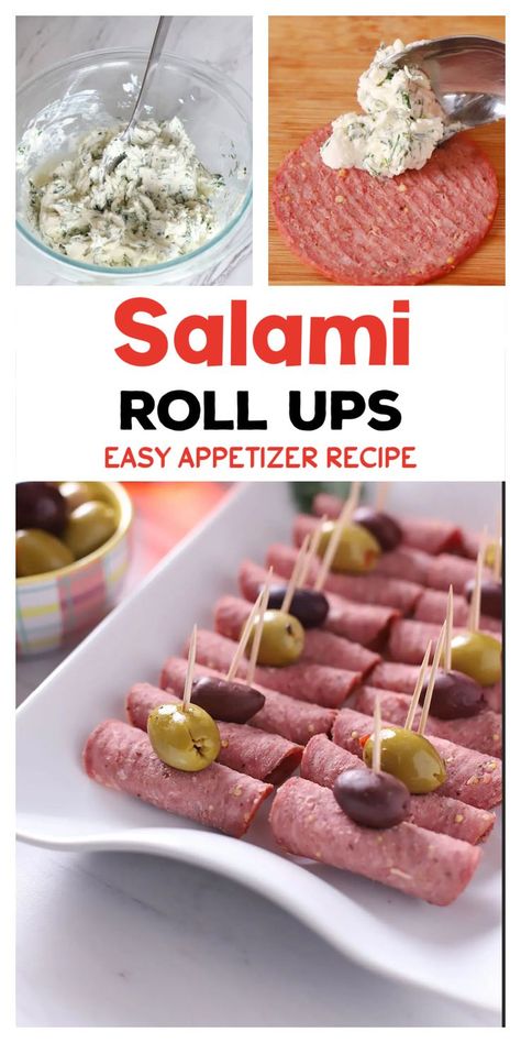 Slices of salami meat with cream cheese with olives with Pinterest overlay. Salami Cream Cheese Roll Ups Appetizers, Salami Roll Ups, Salami Appetizer, Salami Rolls, Keto And Gluten Free, Low Carb Appetizer, Big Mac Sauce Recipe, Mac Sauce Recipe, Cream Cheese Roll Up