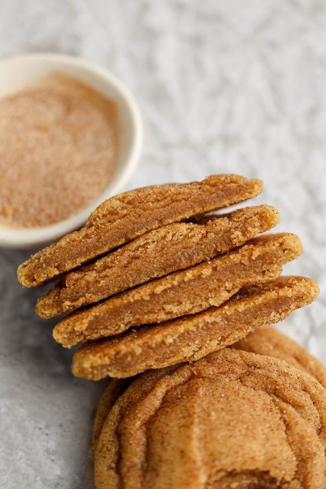 Snickerdoodle Chewy Cookies, Molasses Snickerdoodle Cookies, Snickerdoodle With Cream Cheese, Snickerdoodle Cookies Brown Butter, Brown Butter Lemon Cookies, Pastries That Go With Coffee, Browned Butter Snickerdoodles, Sunflower Seed Butter Cookies, Snickerdoodle Cookies Crumbl