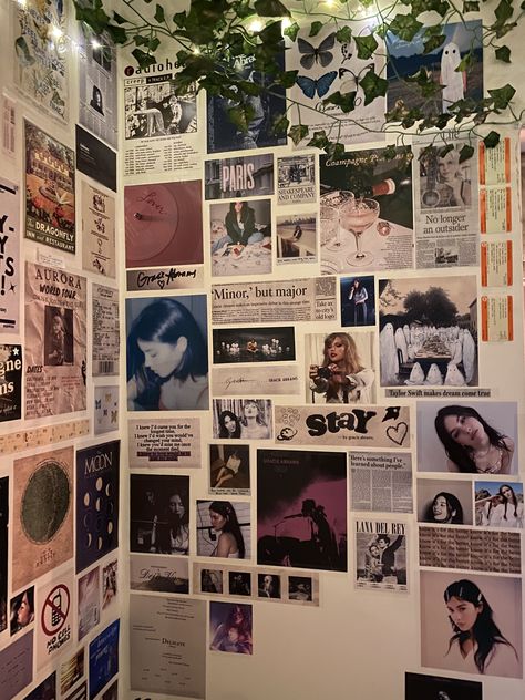 Gracie Abrams Collage, Photowall Ideas, Room Redesign, Pinterest Room Decor, Grunge Room, Cozy Room Decor, Pretty Room, Dreamy Room, Gracie Abrams