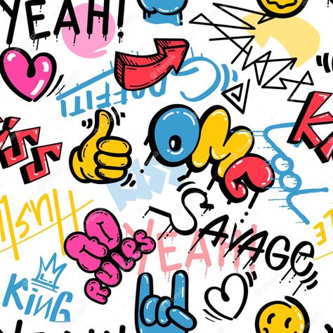 Paint Doodles, Graffiti Art Drawings, Alphabet Graffiti, Stickers Square, Graffiti Pop Art, Wall Graffiti, Street Wall, Graffiti Logo, Graffiti Words