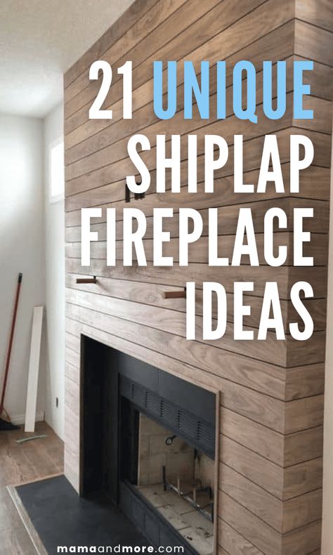 shiplap fireplace ideas Shiplap Fireplace Ideas, Diy Shiplap Fireplace, Fireplace Accent Walls, Fireplace Feature Wall, Basement Fireplace, Built In Electric Fireplace, Electric Fireplace Wall, Fireplace Update, Fireplace Designs