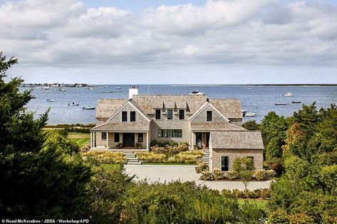 Barstool Sports founder Dave Portnoy has reportedly splurged $42 million on a waterfront Nantucket compound (pictured) Dave Portnoy, Nantucket Beach, Workshop Apd, Nantucket Home, Barstool Sports, Ranch Exterior, Shingle Style Homes, Bachelor Pad, Beach Home