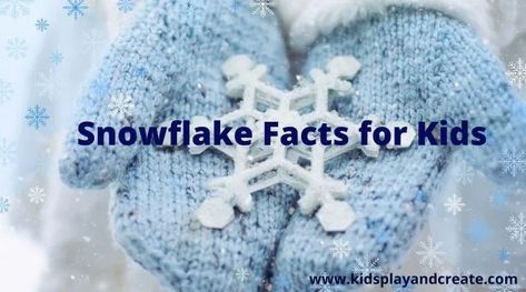 Snow Facts For Kids, Snow Facts, Snowflakes Real, Kids Poems, Facts For Kids, How To Make Snow, Snow And Ice, Kid Crafts, Kids Play