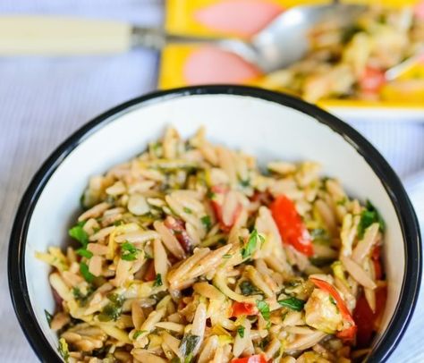 Orzo Garden Pilaf with Lemon and Herbs - Ellie Krieger Tiny Pasta, Ellie Krieger, How To Cook Orzo, Summer Side Dishes, Grain Foods, Orzo, Washington Post, Fresh Vegetables, Late Summer