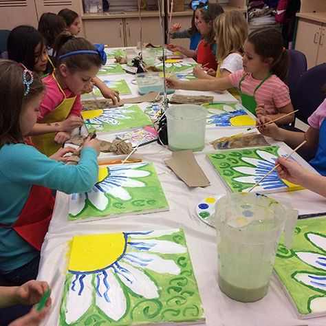 Instead of painting at home, it must be more fun to let your kids paint together with their new friends at painting class.  Source: Pinterest (Pam Sender)  #KidsExperienceGifts #MemorableChildhoodMoments #GiftsOfAdventure #UnforgettableKidsExperiences #MakingMemoriesWithKids #ExperienceOverThings #GiftsThatLast #KidsAdventureGifts #ExperientialGiftIdeas #GiftsThatInspireDiscovery Kids Painting Class, Experience Gift Ideas, Paint Together, Kids Painting Party, Kids Workshop, Painting Birthday, Gift Ideas For Kids, Classroom Art Projects, Art Birthday Party