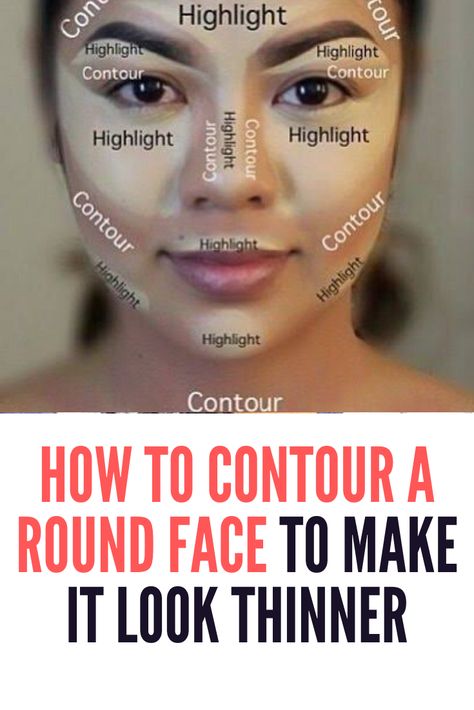 Contour A Round Face, Contour For Round Face, Thinner Face, Best Face Makeup, How To Contour Your Face, Contouring For Beginners, Chubby Face, How To Contour, Round Face Makeup