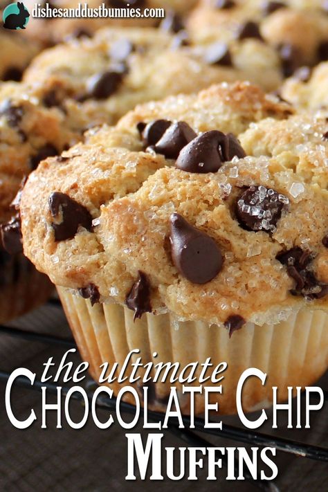 Best Chocolate Chip Muffins, Chocolate Chip Muffins Easy, Chocolate Chip Muffins Recipe, Nutella Muffin, Muffins Blueberry, Chocolate Chip Muffin Recipe, Bakery Style Muffins, Aloo Gobi, Homemade Muffins