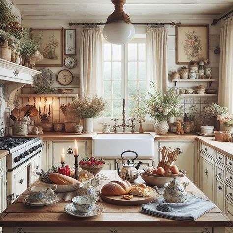 10 French Country Home Decor Ideas — Lord Decor French Cottage Decor Kitchen, Cream French Country Kitchen, Victorian Country Kitchen, French Country Christmas Kitchen, French Country Kitchen Flooring, French Country Kitchen Design Ideas, French Farmhouse Kitchen Cottage Style, Farmhouse Kitchen Mood Board, Blue French Country Kitchen