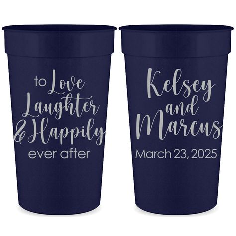 Wedding Cups Personalized Wedding Favors for Guests in Bulk Custom Wedding Party Gift To Love Laughter Happily Ever After Wedding Party Cups After Wedding Party, Wedding Cups Personalized, Happily Ever After Wedding, Ever After Wedding, Custom Wedding Favours, Wedding Cups, Wedding Party Gift, Personalized Wedding Favors, Wedding Souvenirs