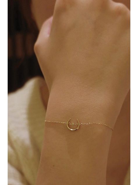 #Gemstone #Elegance #Jewelry #Exploring #the #Beauty #Embracing #Jewelry #of #of #Simplicity #and #Minimalist Crescent Moon Bracelet, Star And Moon Bracelet Gold, Simple Jewelry Bracelet, Silver Bracelet For Women In Style, Bracelets Designs For Women, Simple Bracelets Gold, Dainty Bracelets Gold, Bracelets Gold Simple For Women, Delicate Bracelet Gold