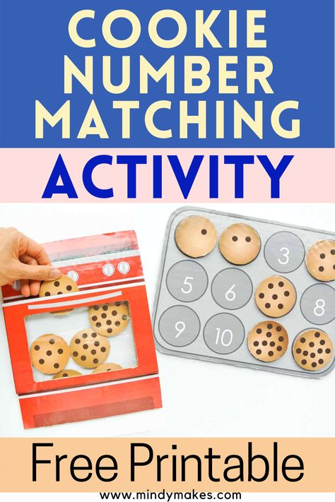 Learn to count with this DIY Kid's Activity. Count cookies and put them in the oven or count chocolate chips and put them on the baking tray | Number crafts for toddlers | If you give a mouse a cookie activities |math activities preschool | number identification activities | number games for preschool | #toddleractivity #toddleractivitiesathome #countingactivities #learningactivities Counting Activities Preschool, Diy Kid Activities, Activity For Toddlers, Counting Activity, Cookies Theme, Printable Preschool Worksheets, Daycare Activities, Numbers Preschool, Counting Activities