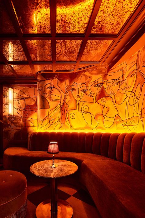 Jazz Lounge, New York Hotel, Nightclub Design, Jazz Bar, Soyut Sanat Tabloları, Hotel Interior Design, Bar Interior, Jazz Club, Lounge Design