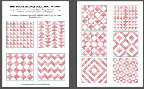 Learn how to make a simple baby quilt using half square triangles. Pattern includes 10 different half square triangle quilt layout ideas! Triangle Quilt Blocks Simple, Half Triangle Quilt Pattern, Hst Quilt Patterns Layout Simple, Quilt Blocks Using Half Square Triangles, Half Square Triangle Blocks Layout, Hst Quilt Layouts, Half Square Triangle Quilt Layouts, Hst Layout Ideas, Half Square Triangle Baby Quilt