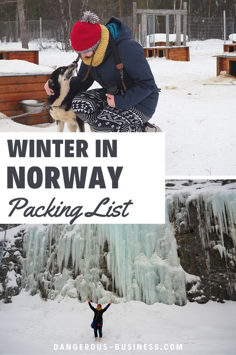 The ultimate packing list for a winter trip to Northern Norway. Norway Winter Packing List, Tromso Norway Winter Outfit, Norway Outfit Winter, Norway Winter Outfits, Norway Packing List, Tromso Norway Winter, Norway In Winter, Norway Fashion, Norway Winter