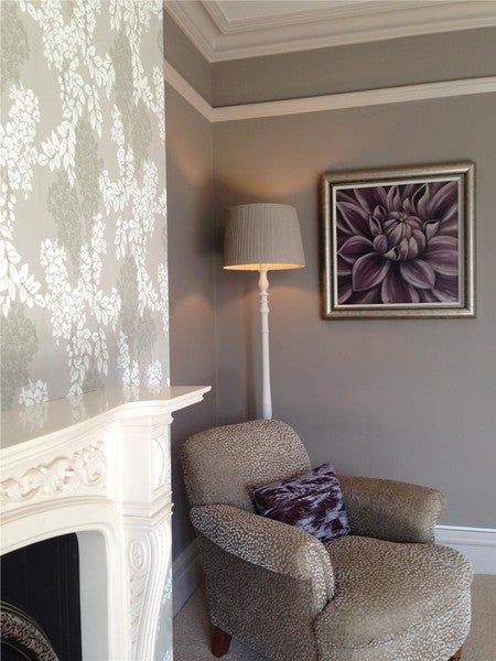 Wisteria Wallpaper, English Romance, Free Wallpaper Samples, Hall Wallpaper, Pavilion Grey, Farrow & Ball Wallpaper, Elephants Breath, Wimborne White, Colour Consultant