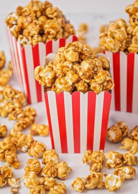 Our caramel corn is covered in the sweetest caramel coating, then baked in the oven to crispy crunchy perfection! It's a long time family favorite. #caramelcorn #caramelpopcorn #popcorn #caramel #snacks Miso Caramel, Homemade Caramel Corn, Popcorn Recipes Caramel, Pantry Recipes, Homemade Crackers, Chocolate Peanut Butter Cookies, Cracker Jacks, Oatmeal Chocolate, Browned Butter