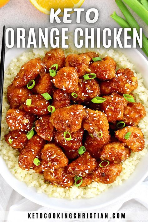 Orange Chicken Marinade, Keto Orange Chicken, Gluten Free Orange Chicken, Orange Ginger Chicken, Spicy Orange Chicken, Orange Chicken Sauce, Orange Chicken Crock Pot, Gaining Confidence, Postre Keto