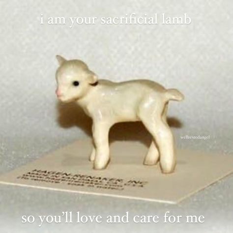 feeling like a sacrificial lamb lately Tumblr, Hagen Renaker, Porcelain Animal, Miniature Animals, Clay Art Projects, Ceramic Animals, Cute Clay, Glass Animals, Miniature Figurines