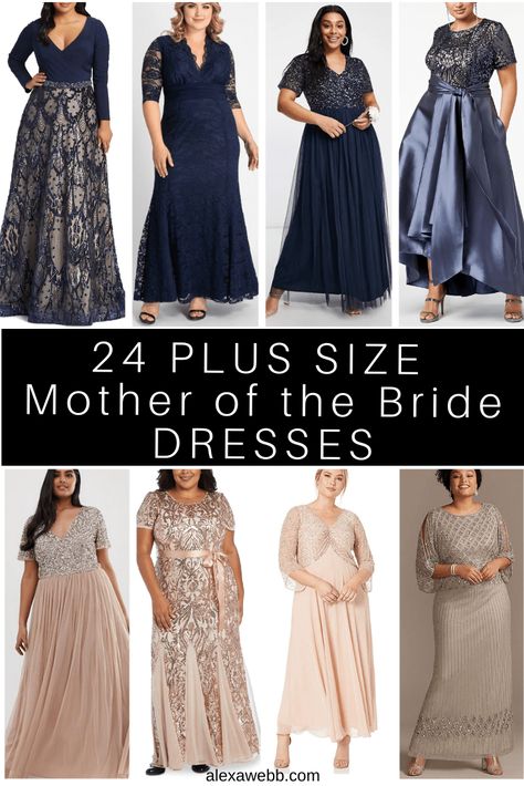 33 Plus Size Mother of the Bride Dresses - Alexa Webb Bride Dresses With Sleeves, Brides Mother Dress, Mother Of The Bride Plus Size, Bride Plus Size, Mothers Gowns, Bride And Mother, Mog Dresses, Mother Of The Groom Dress, Mother Dress