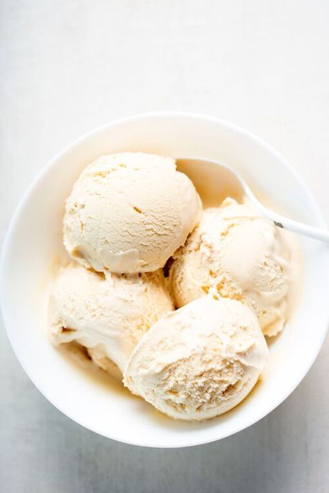 Vanilla Bean Ice Cream-1 Hemgjord Glass, Coffee Ice Cream Recipe, Resipi Kek, Easy Ice Cream Recipe, Vanilla Ice Cream Recipe, Low Carb Ice Cream, Ice Cream Maker Recipes, Easy Ice Cream, Homemade Ice Cream Recipes