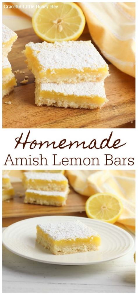 Lemon Bars Pioneer Woman, Homemade Lemon Bars, Lemon Bars Easy, Lemon Bars Recipe, Summer Picnics, Yummy Dessert, Amish Recipes, Mouthwatering Recipes, Lemon Bars