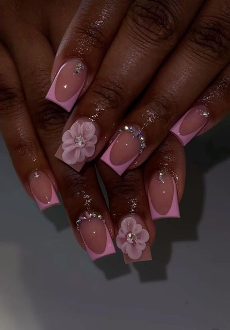 Heat Up Your Look with These May Nail Designs Oval Acrylic Nails Designs French Tip, 20th Bday Nails Ideas, Shirt Pink Nail Designs, Pink Shirt Nails Acrylic, Cute Short Acrylic Nails Baddie, Short French Acrylic Nails Designs, Nails 90s Style, School Dance Nail Ideas, Cute Nail Ideas Square Short