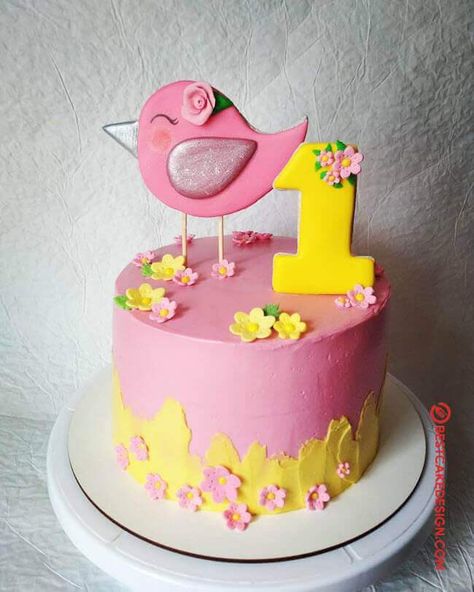 50 Bird Cake Design (Cake Idea) - February 2020 Bird Cake Design, Bird Birthday Cake, Bird Cake, Easy Bird, Cake Designs Images, Cool Cake Designs, Bird Cakes, Baking Substitutes, Bird Birthday