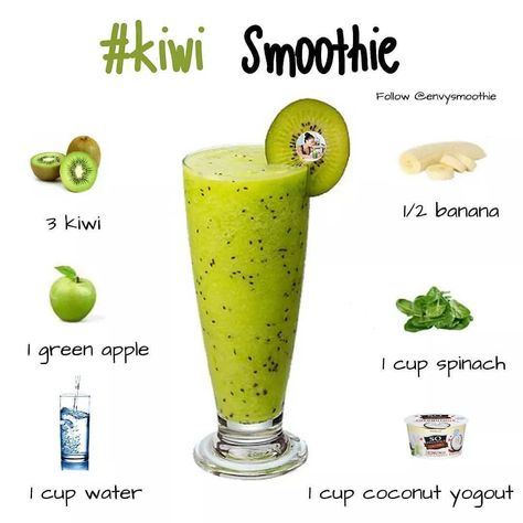 Smoothie Diet Plan’s Instagram post: “This healthy green kiwi smoothie recipe is perfect for a fast breakfast. 🌞🍽 Packed full of nutrients from apples, bananas and spinach but…” Kiwi Smoothie Recipes, Kiwi Banana Smoothie, Green Smoothie Recipes Healthy, Belly Fat Smoothies, Apple Smoothie Recipes, Sweet Crepes Recipe, Kiwi Recipes, Fast Breakfast, Banana Apple Smoothie