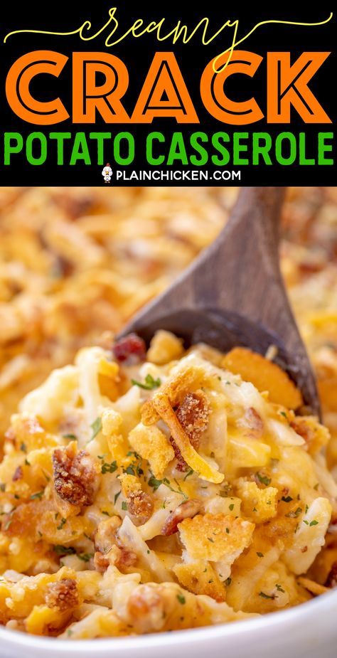 Potatoes Loaded, Creamy Potatoes, Frozen Potatoes, Shredded Potatoes, Queso Cheddar, Potatoe Casserole Recipes, Cream Butter, Potato Sides, Creamy Potato