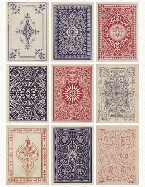 Victorian Games, Game Card Design, Playing Cards Art, Playing Cards Design, Karten Design, Vintage Playing Cards, Card Pattern, Playing Card Deck, Reading Tarot Cards