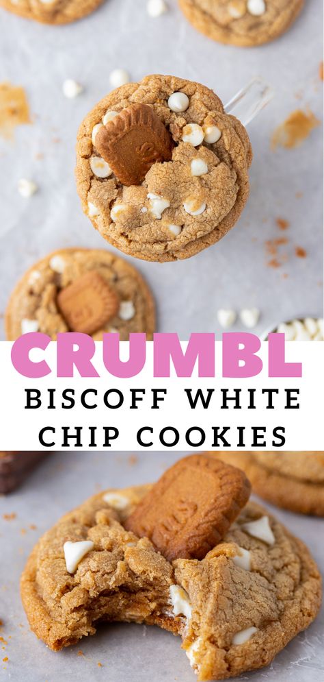 Crumbl Cookie Butter Copycat, Crumbl Cookie Copycat Biscoff, Crave Cookie Copycat, Last Crumb Cookies Copycat, Crumbl Biscoff Cookie Recipe, Firehouse Desserts, Biscoff Baking, Chip Cookies Copycat, Crumbl Cookie Copycat