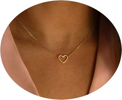 Gold Open Heart Necklace, Heart Pendant Necklace Gold, Magnetic Necklace, Gold Heart Pendant, Open Heart Necklace, Pendant Necklace Simple, Four Leaf Clover Necklace, Floating Necklace, Heart Necklace Diamond