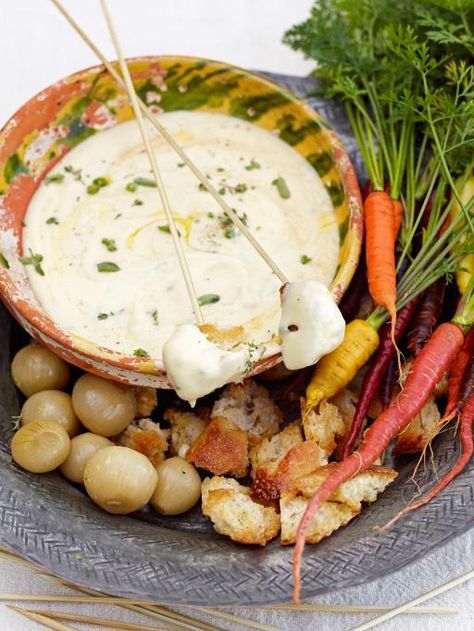 Easy cheese fondue | Jamie Oliver | Food | Jamie Oliver (UK) Cheese Fondue Recipe Easy, Easy Cheese Fondue, Healthy Main Meals, Fondue Recipes Cheese, Fondue Recipes, Jamie Oliver Recipes, Easy Cheese, Cheesy Recipes, Easy Cheesy