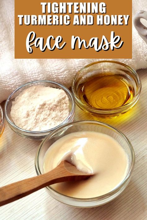 Discover the secret to glowing skin with our homemade skin care recipe for a DIY Turmeric & Honey Face Mask with Frankincense Essential Oil. This turmeric face mask not only tightens your skin but also helps reduce acne, making it a perfect addition to your homemade face masks collection. Follow our easy steps for a radiant complexion and enjoy the benefits of this turmeric mask. Try this turmeric face mask recipe today and elevate your homemade skin care routine! Tumeric And Honey Face Mask Recipe, Diy Turmeric Face Mask For Dark Spots, Tumeric Face Mask For Acne, Turmeric And Honey Face Mask, Healthy Skin Care Acne, Home Made Face Mask, Tumeric And Honey, Skin Tightening Face Mask, Diy Honey Face Mask