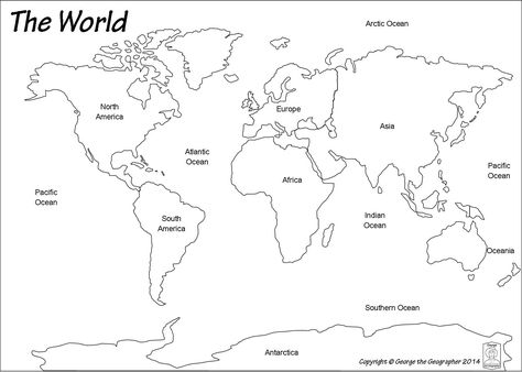 World Map Coloring Page, Map Of Continents, World Outline, Free Printable World Map, World Map Template, Blank World Map, World Map Outline, World Map Continents, World Map With Countries