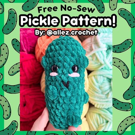 Free Pickle Crochet Pattern, Pickle Crochet Pattern Free, Handmade Plushies, Crochet Butterfly, Crafts To Make And Sell, Emotional Support, Make And Sell, Pickles, Crochet Amigurumi