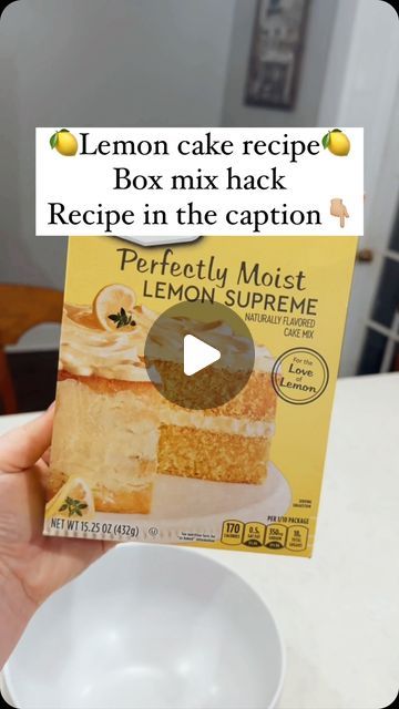 Victoria Perry | Cakes & Baking on Instagram: "Sometimes we need something quick & delicious! This Lemon cake recipe is so good & super simple! The box cake mix hack takes it to the next level 🤗🍋  Recipe 4 eggs 1 cup whole milk (any milk will do) 1/2 cup melted butter 1 tbs lemon emulsion or the juice & zest of one lemon  Lemon cake mix   Bake according do the directions on the back of the box! This recipe makes 3, 6 inch cake layers or 2 8 inch layers.   #baking #cake #bakinghacks #learntobake #bakingforbeginners #easybakingrecipe #easylemoncakerecipe #lemoncakerecipe #boxcakehack #diycake #easycake #buttercreamcakes" Boxed Lemon Cake Hacks, Lemon Blueberry Cake From Box Cake, Lemon Box Cake Hacks, Lemon Cupcakes From Box Cake, Lemon Box Cake Recipes, Lemon Cake To Die For, Lemon Cake Recipes Using Cake Mix Boxes, Lemon Box Cake Mix Recipes, Lemon Cake Mix Recipes