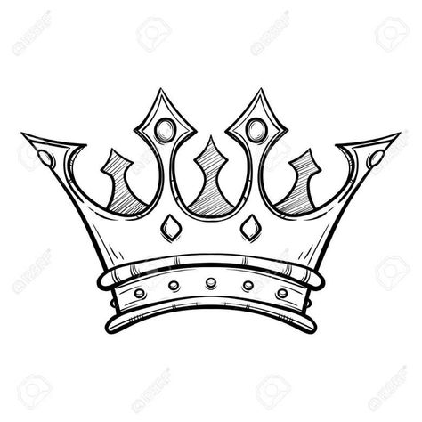 King Crown Drawing, King Crown Tattoo, King Drawing, Crown Drawing, Crown Tattoo Design, King Crown, Crown Tattoo, Desenho Tattoo, Graffiti Drawing