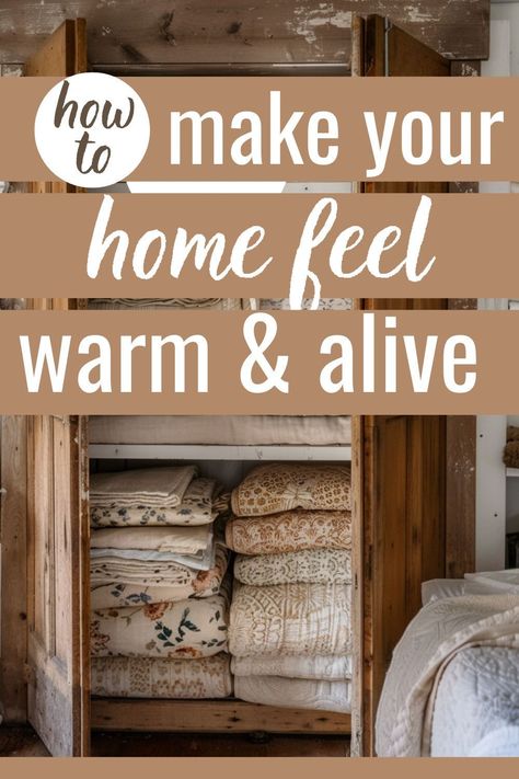 Discover how to give your home life and heart by embracing attractive utility! Learn to fill your space with beautiful, functional items that you actually use. No more staged vignettes – just authentic, cozy living Making House Cozy, Make A Cozy Home, Home And Lifestyle, Pioneer Aesthetic Home, Authentic Home Decor, Simple Cozy Decor, One Day Diy Home Projects, Cozy Home Hacks, Ways To Simplify Your Home