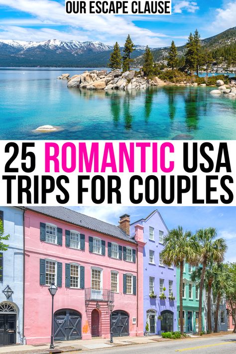 Trips For Couples, Couples Trips, Honeymoon Destinations Usa, Romantic Trips, Usa Trips, Romantic Travel Destinations, Us Travel Destinations, Romantic Destinations, Romantic Vacations