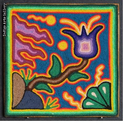 Nierika Yarn Paintings from the Huichol Indians of Mexico | Indigo Arts Mexican Yarn Painting, Huichol Yarn Painting, Yarn Crafts For Kids, Yarn Painting, Indian Art Gallery, Youth Activities, Huichol Art, Intuitive Art, Popular Art