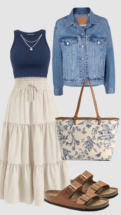 Navy Blue Skirt Outfits, Summer Outfit Modest, Modest Church Outfits, Outfit Modest, Coastal Summer, Modest Summer Dresses, Church Outfit, Modesty Outfits, Everyday Fashion Outfits